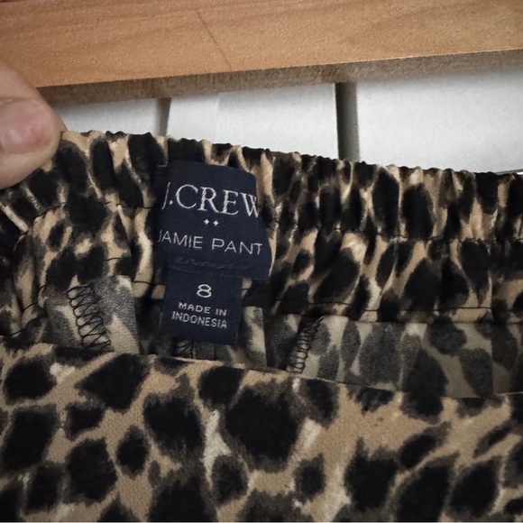 J Crew Factory Leopard Animal Print Jamie Elastic Pants - Picture 3 of 5